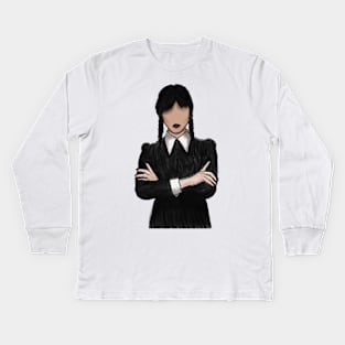 Wednesday Addams Kids Long Sleeve T-Shirt